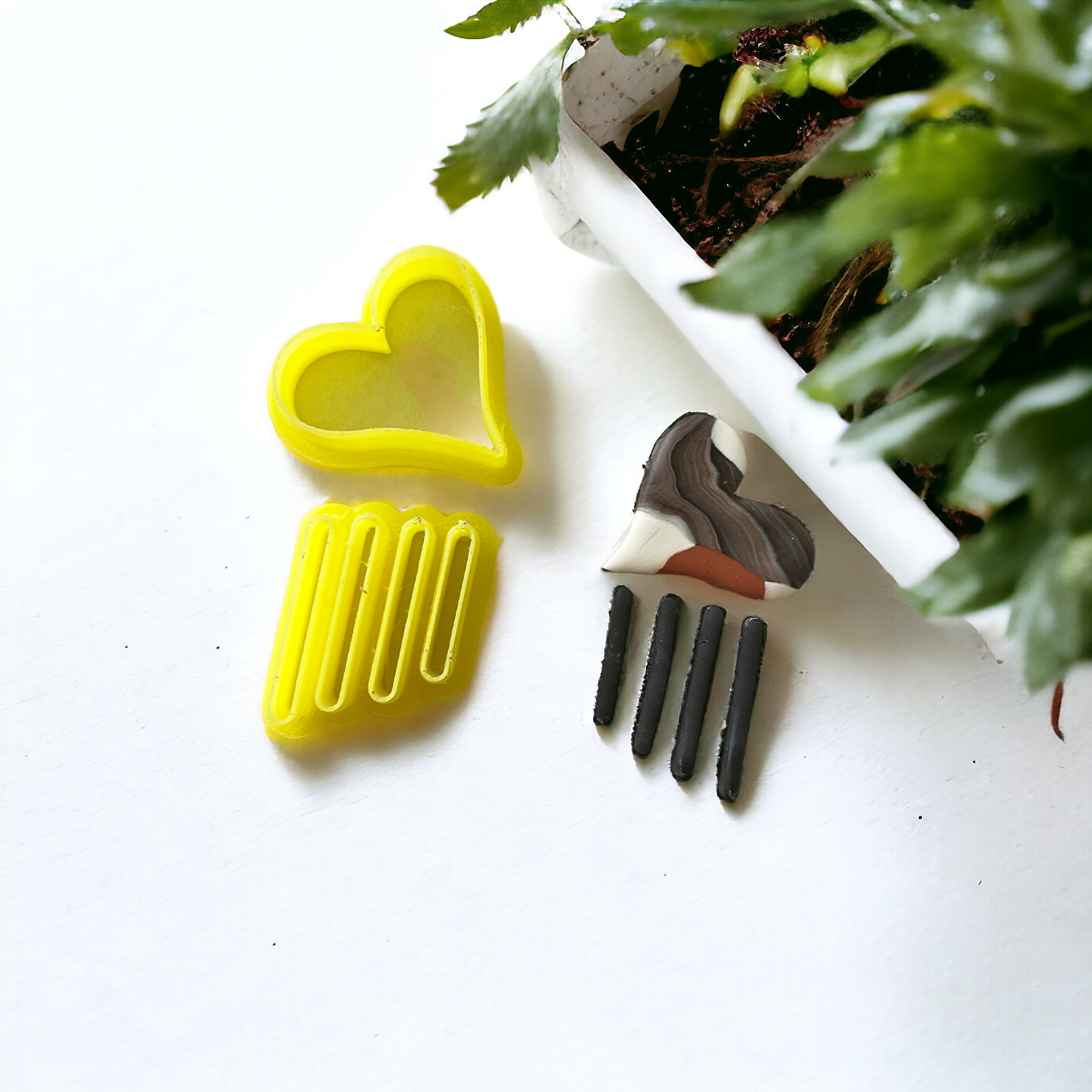 Heart Dangles - ClartStudios - Polymer clay Jewellery