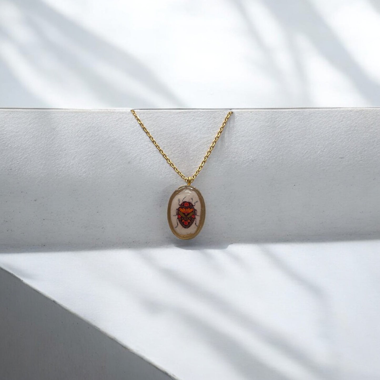 Boho Insect - Cold Porcelain Charms Pendant (Without Chain) - ClartStudios - Polymer clay Jewellery