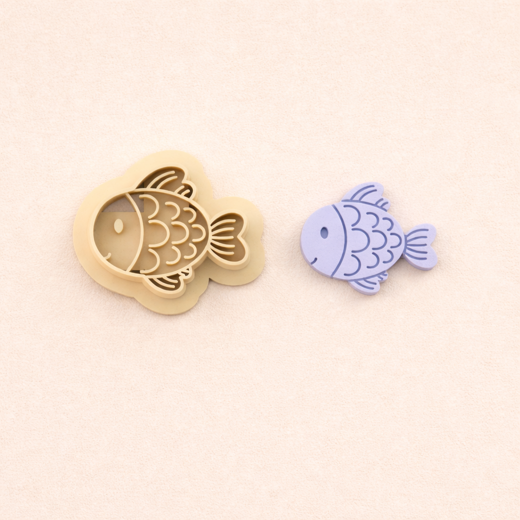 S042 - Tribal Pattern Fairy Fish Cutter | Summer Collection - ClartStudios - Polymer clay Jewellery