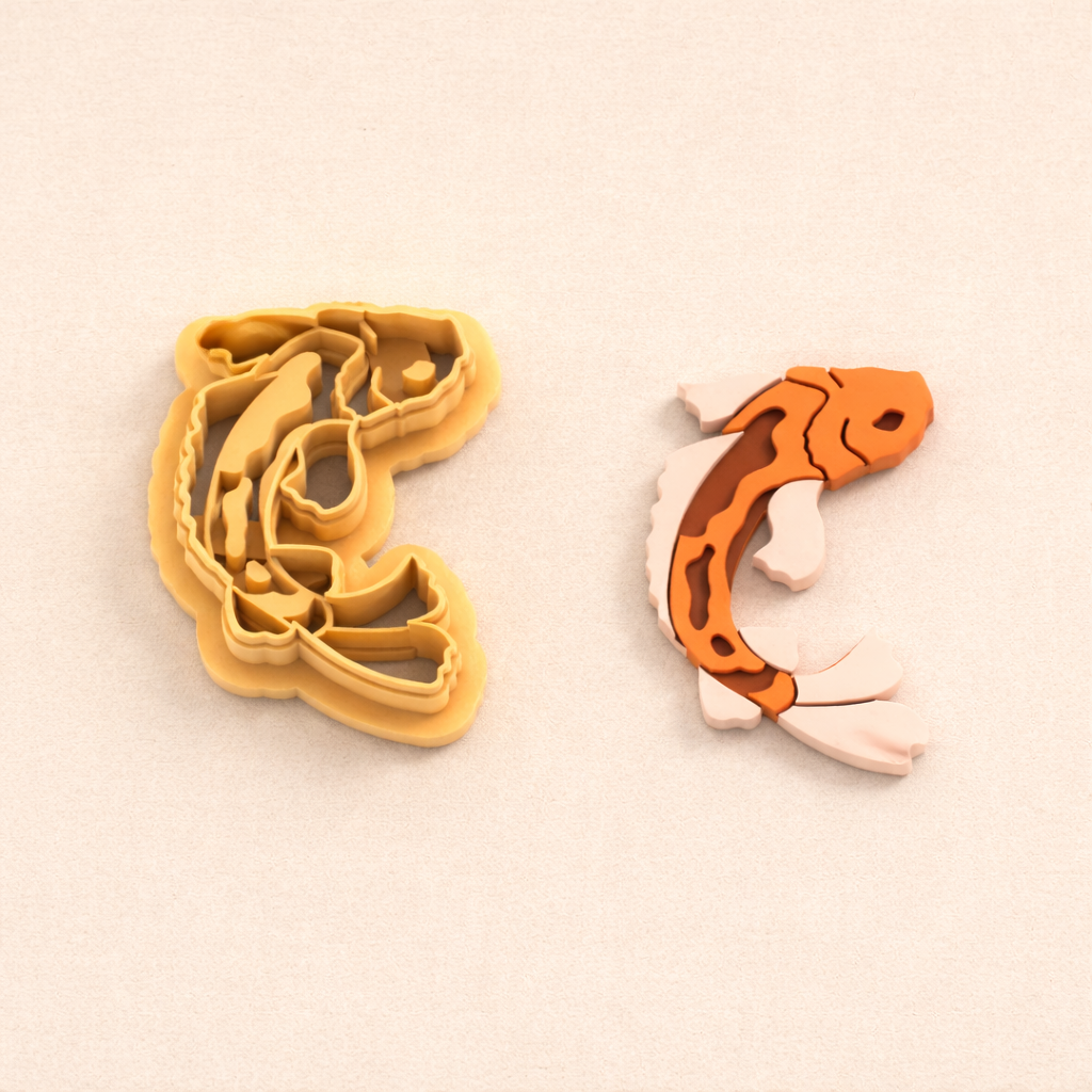 S034 - Koi Сarp Fish Cutter | Summer Collection - ClartStudios - Polymer clay Jewellery