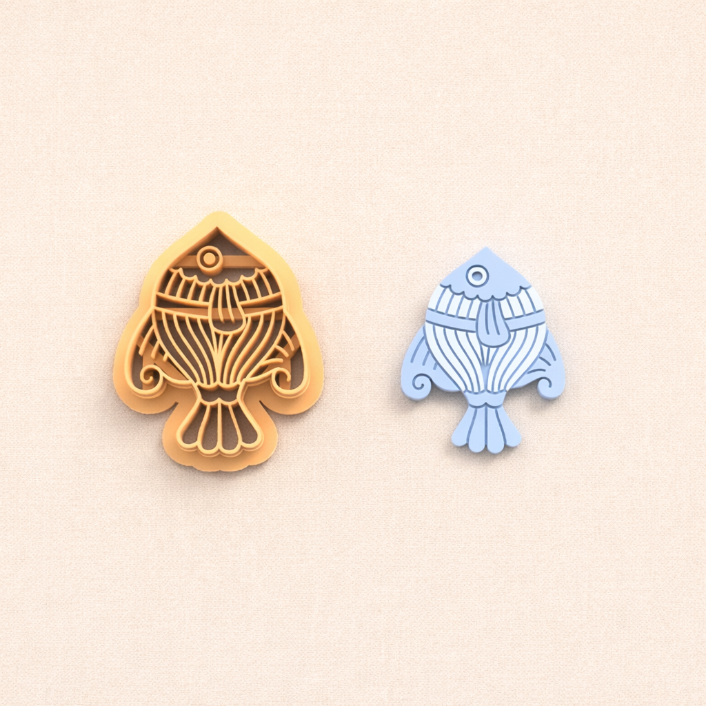 S039 - Tribal Pattern Fairy Fish Cutter | Summer Collection - ClartStudios - Polymer clay Jewellery