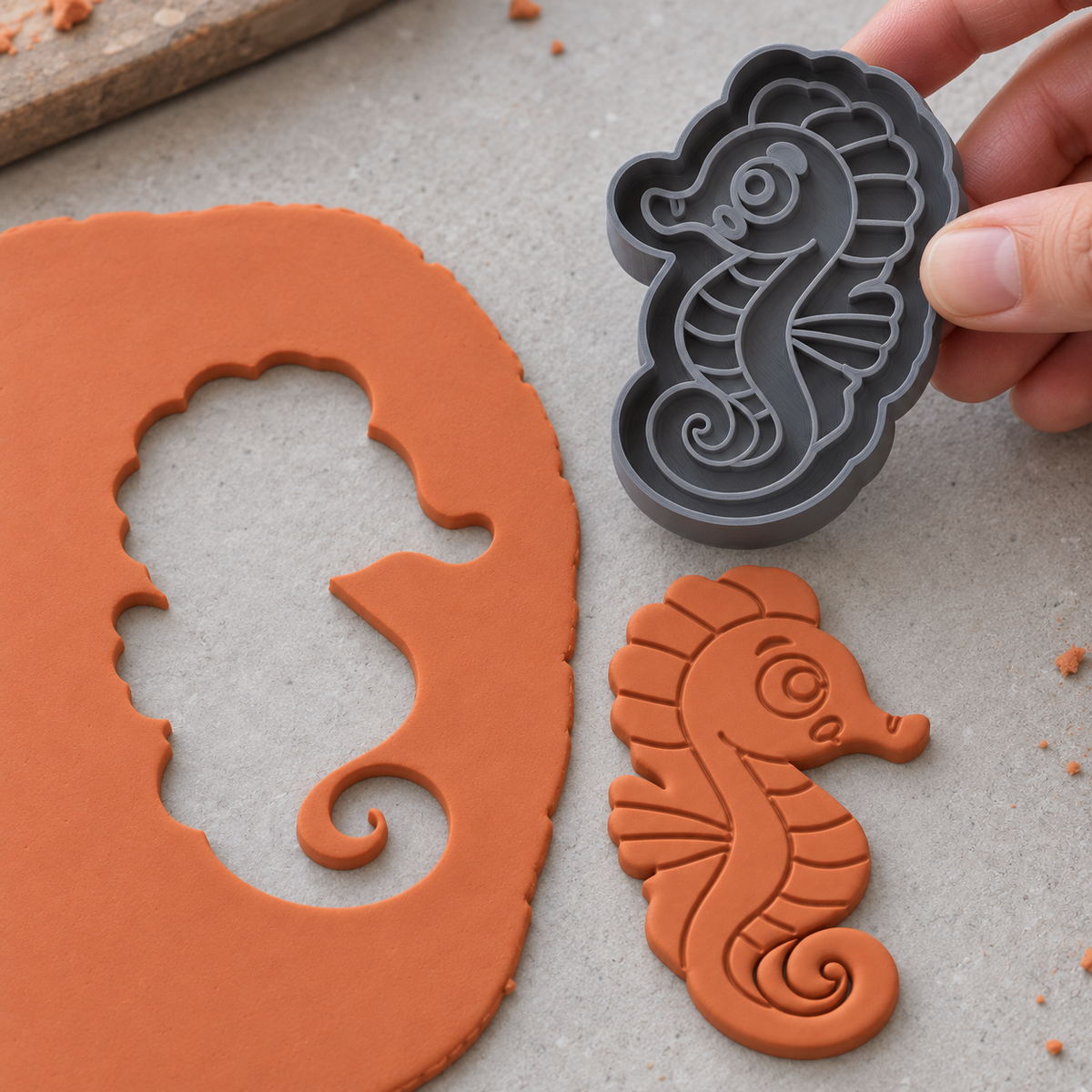 Baby Seahorse Polymer Clay Cutter | 016 - ClartStudios - Polymer clay Jewellery