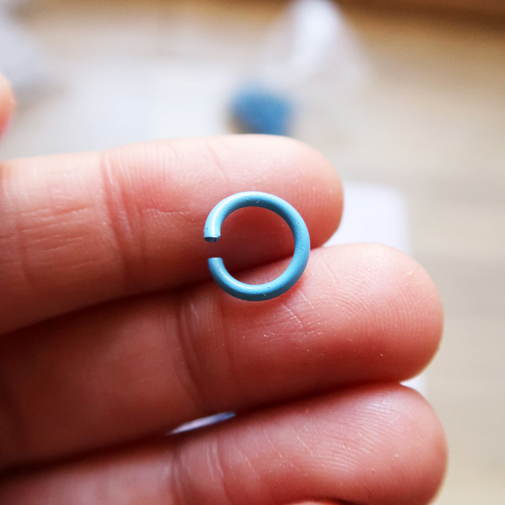 Blue Jumpring (Pack of 50) - ClartStudios - Polymer clay Jewellery