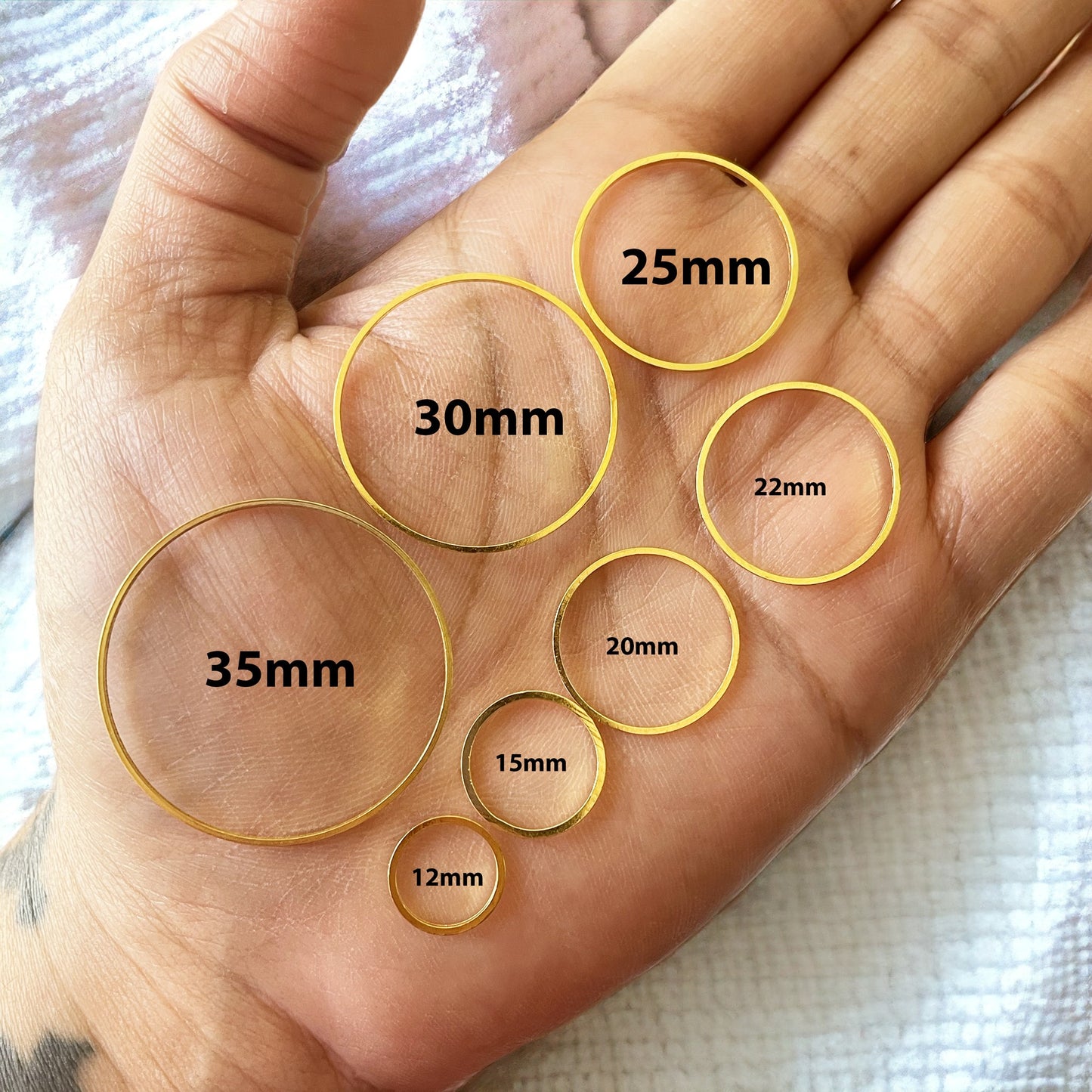 25mm Basic Circle Alloy Bezel Charm - ClartStudios - Polymer clay Jewellery