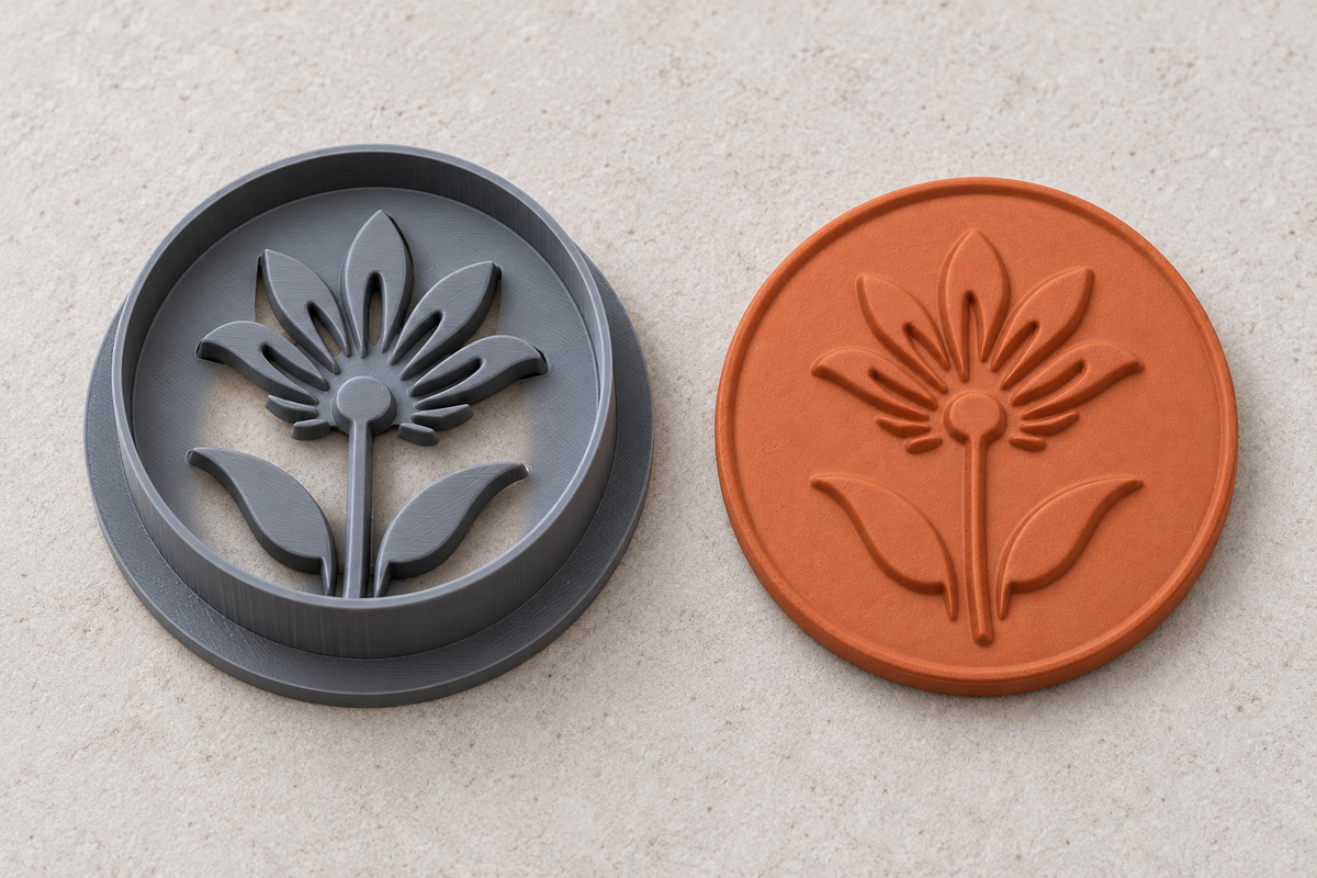 Daisy Stem Coin Polymer Clay Cutter | 152 - ClartStudios - Polymer clay Jewellery