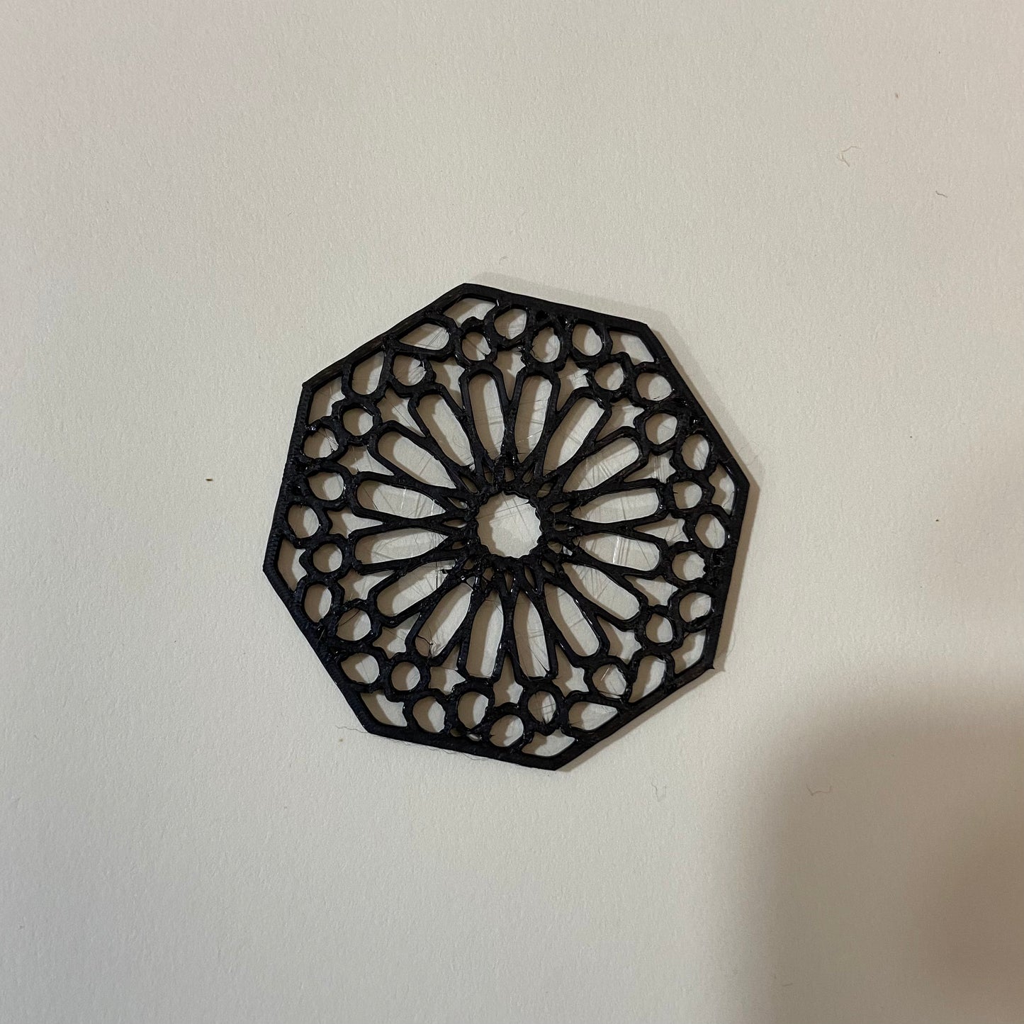 PB025 - Flower in Hexagon Stain glass Plastic Bezel for resin art - ClartStudios - Polymer clay Jewellery