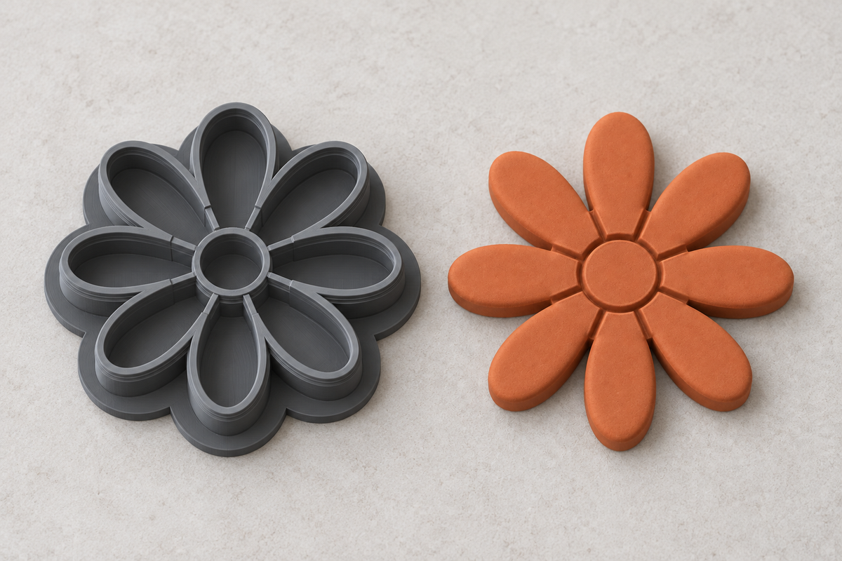 Groovy Daisy Polymer Clay Cutter | 136 - ClartStudios - Polymer clay Jewellery