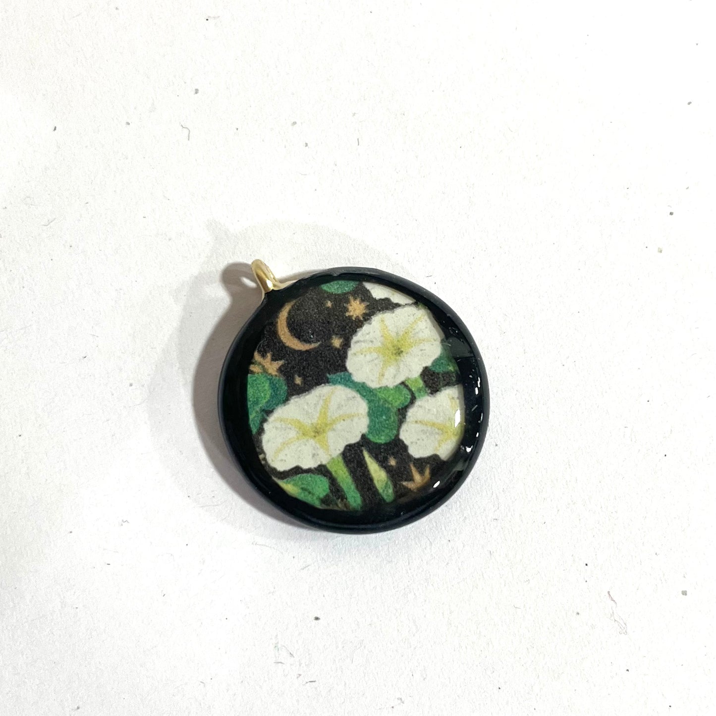 Mid Night Bloom - Cold Porcelain Charms Pendant (Dispatch Time 4-5 days) - ClartStudios - Polymer clay Jewellery