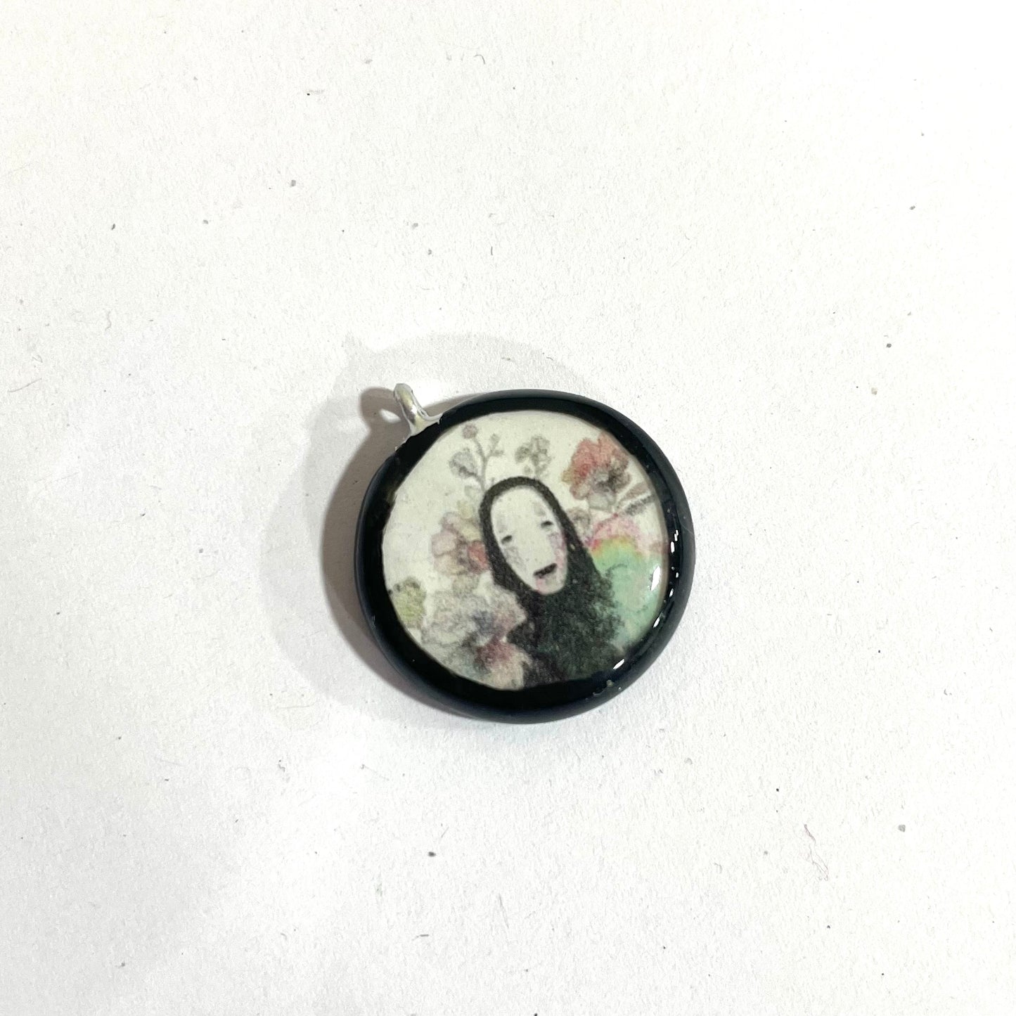 No Face Spirited Away - Cold Porcelain Charms Pendant (Dispatch Time 4-5 days) - ClartStudios - Polymer clay Jewellery