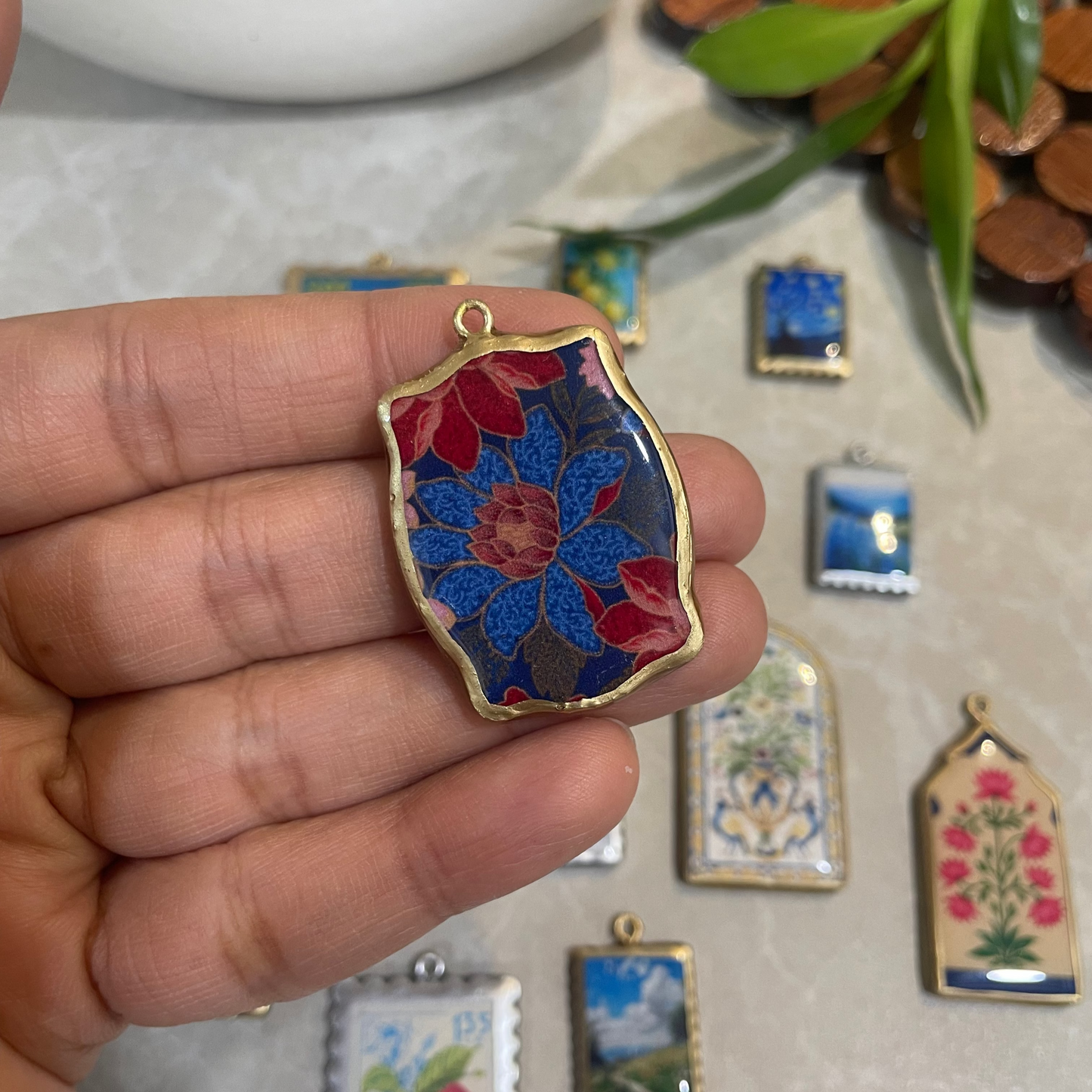 RU03 - Festive Motif Inspired - Classic Indian - Charms Pendant (Dispatch Time 4-5 days) - ClartStudios - Polymer clay Jewellery