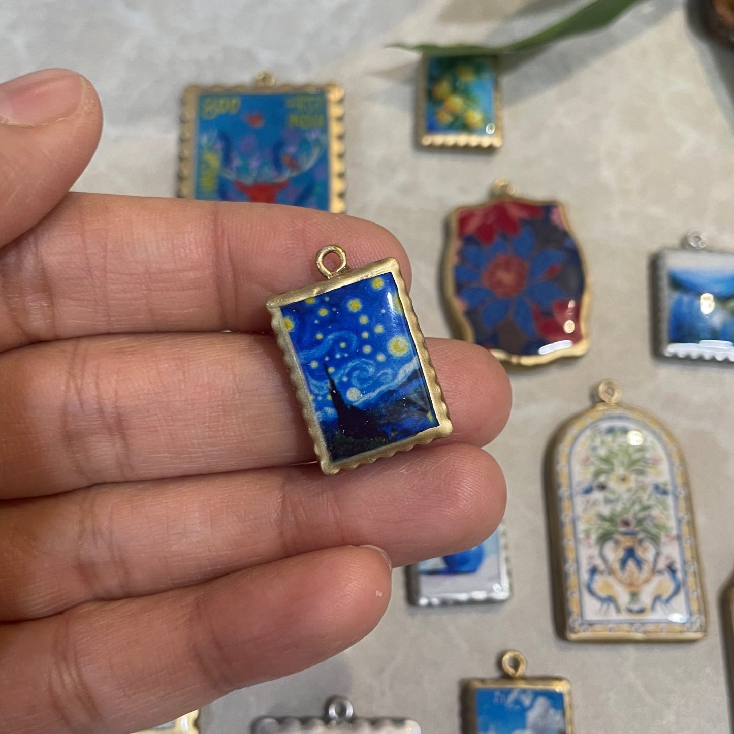 RU06 - Photo Frame Inspired - Starry Light - Charms Pendant (Dispatch Time 4-5 days) - ClartStudios - Polymer clay Jewellery