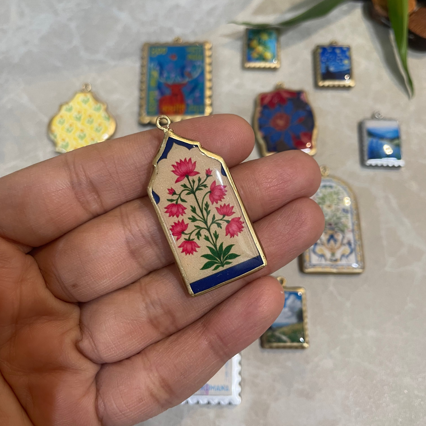 RU01 - Vintage Door inspired - Classic Indian - Charms Pendant (Dispatch Time 4-5 days) - ClartStudios - Polymer clay Jewellery