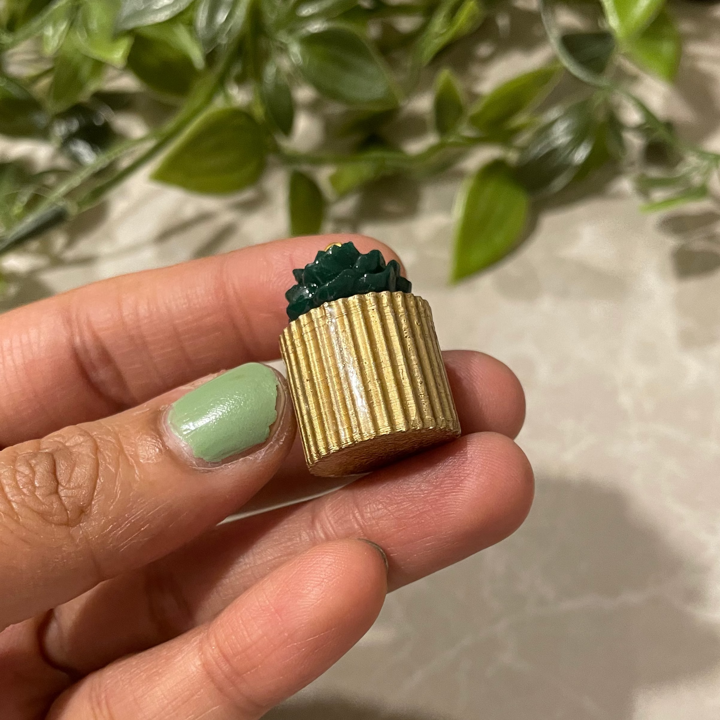 R013 - Succulent Plant Collection Charm - Waterproof & Adorable - ClartStudios - Polymer clay Jewellery