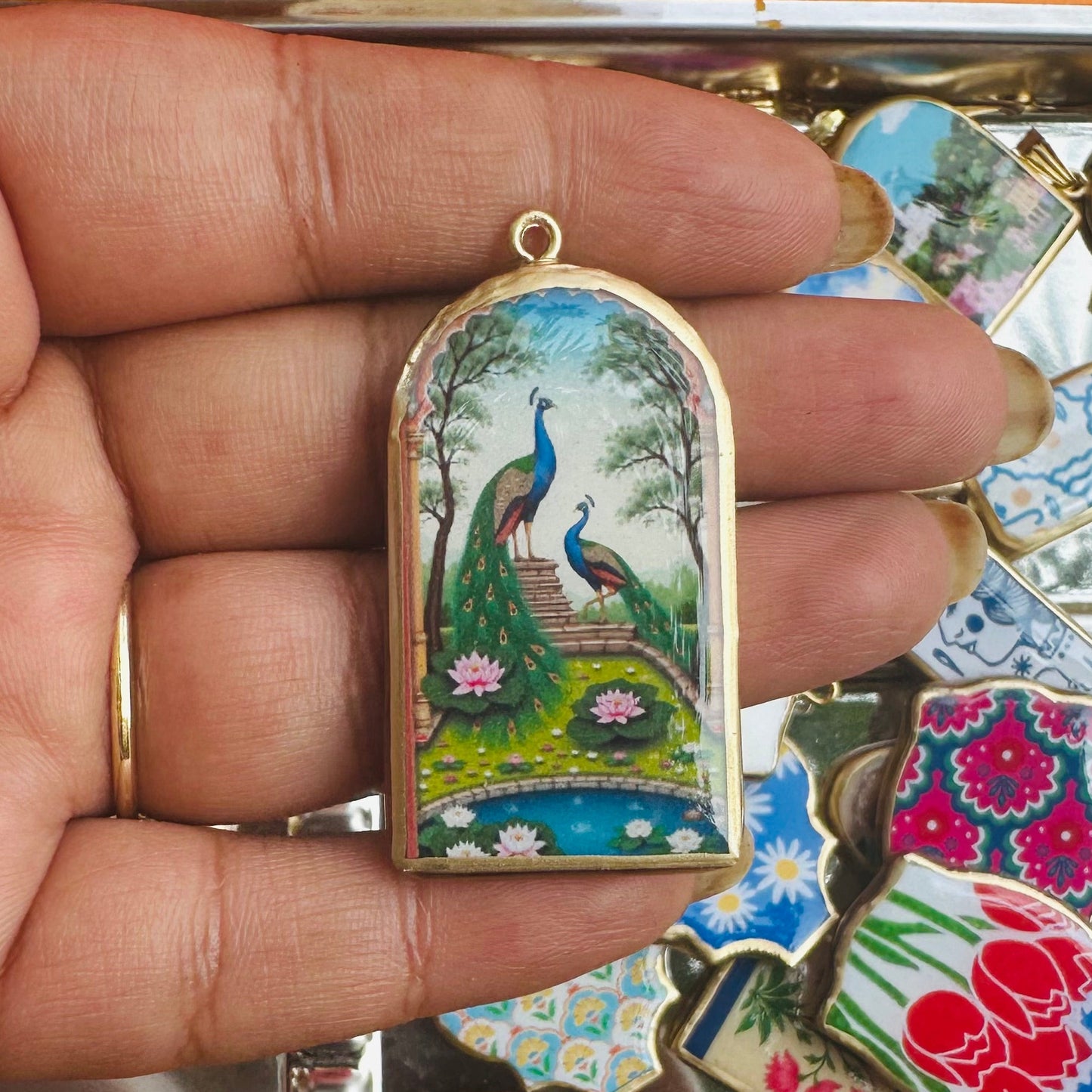 Resin Pillar Earring Charms: Unique Pendant Designs (4-5 day Dispatch) - ClartStudios - Polymer clay Jewellery
