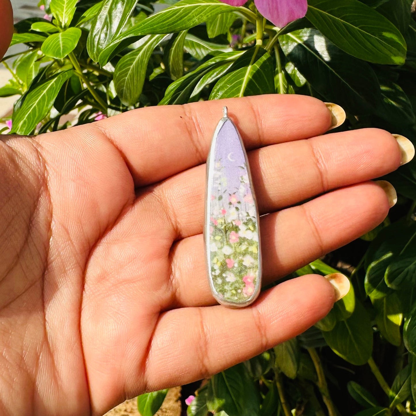 PC05 - Lilac Blossom - Cold Porcelain Charms Pendant (Dispatch Time 4-5 days) - ClartStudios - Polymer clay Jewellery