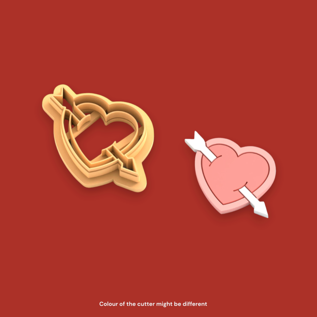 VE09 - Pierced Heart Valentine's Day Clay Cutter - ClartStudios - Polymer clay Jewellery