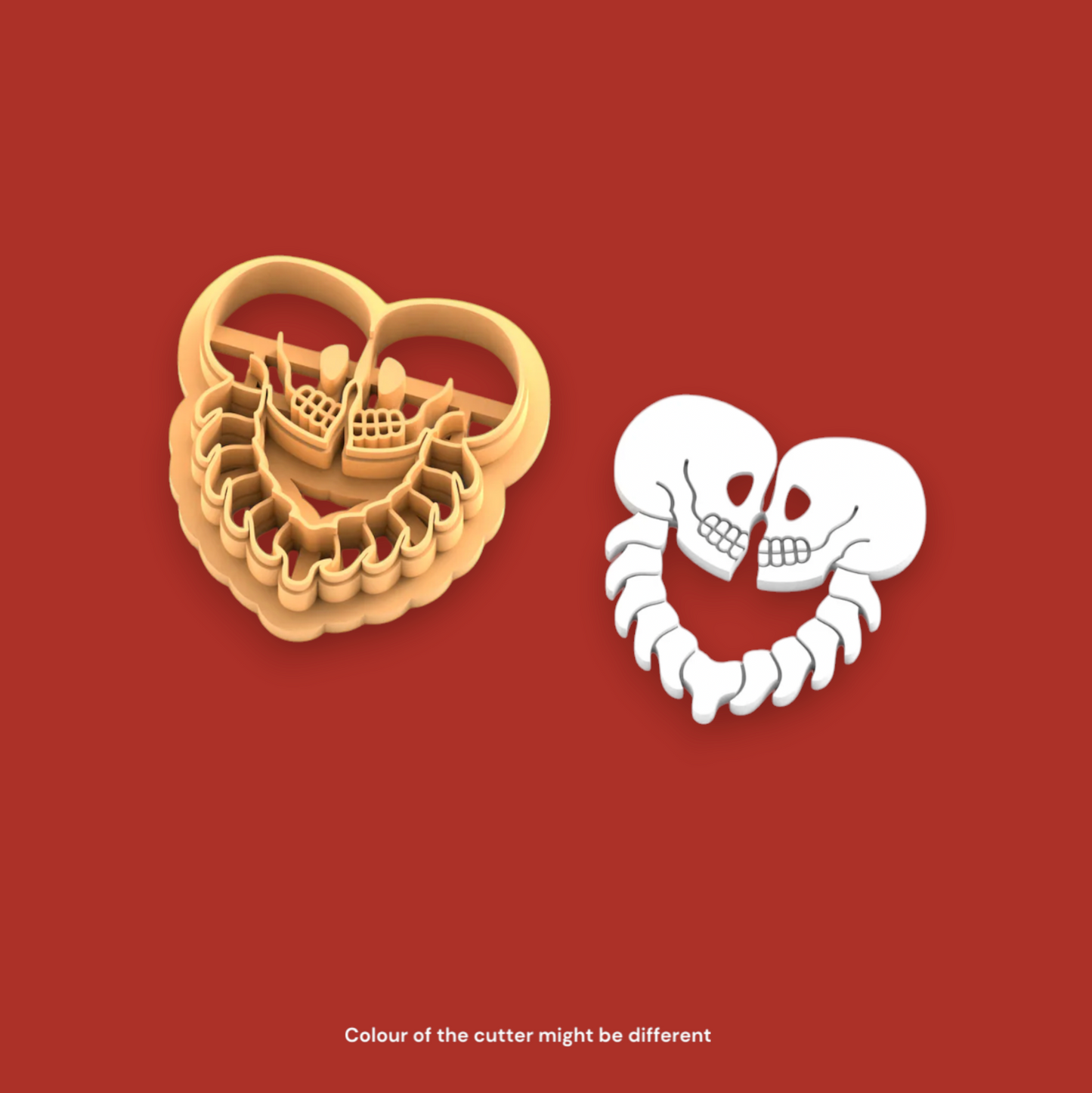 VE41 - Loving Skeletons Clay Cutter | Valentine's Day Clay Cutter - ClartStudios - Polymer clay Jewellery