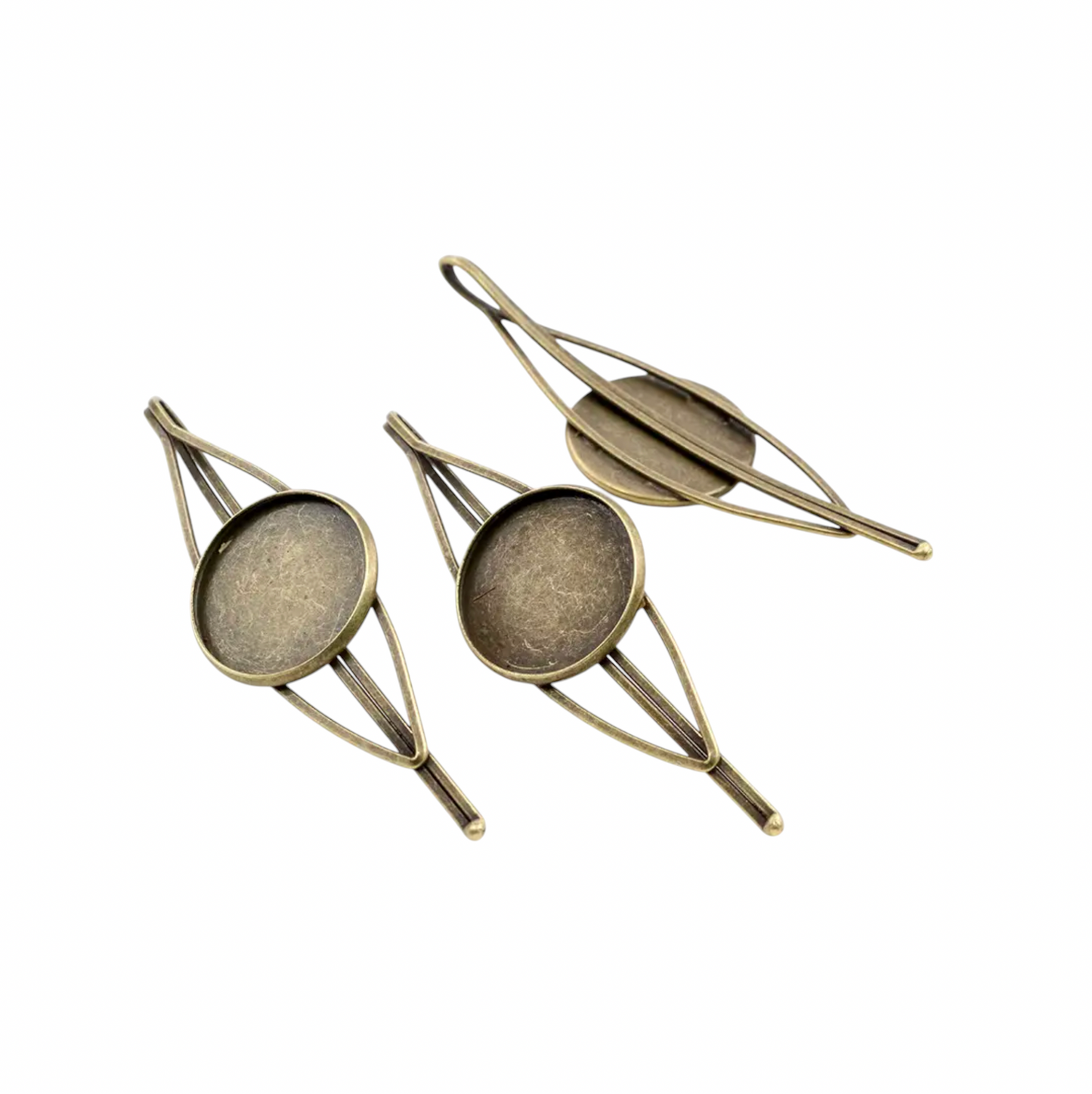 AH06 - 20mm Bezel Hair Clip / Pin - ClartStudios - Polymer clay Jewellery