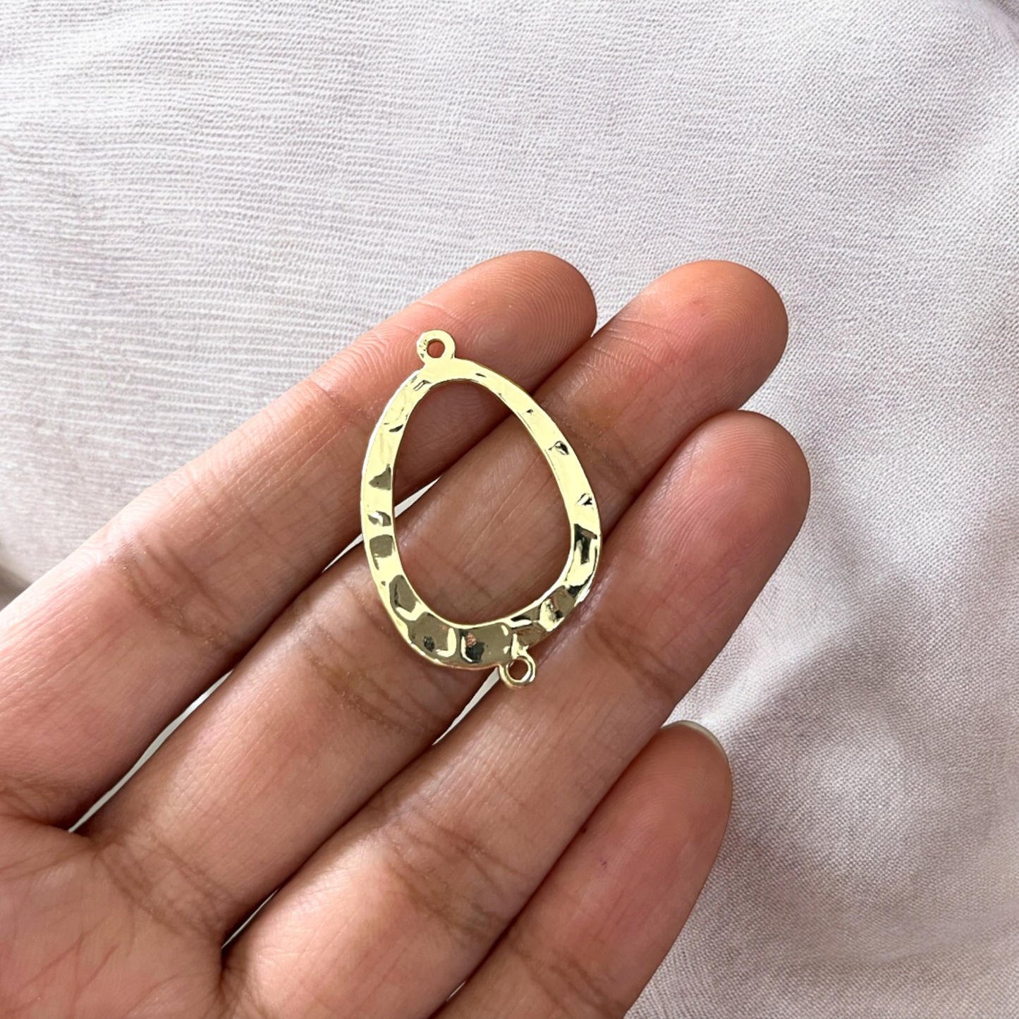 RB61 - Pack of 4 - Organic Drop Hollow Bezel / Charm - ClartStudios - Polymer clay Jewellery