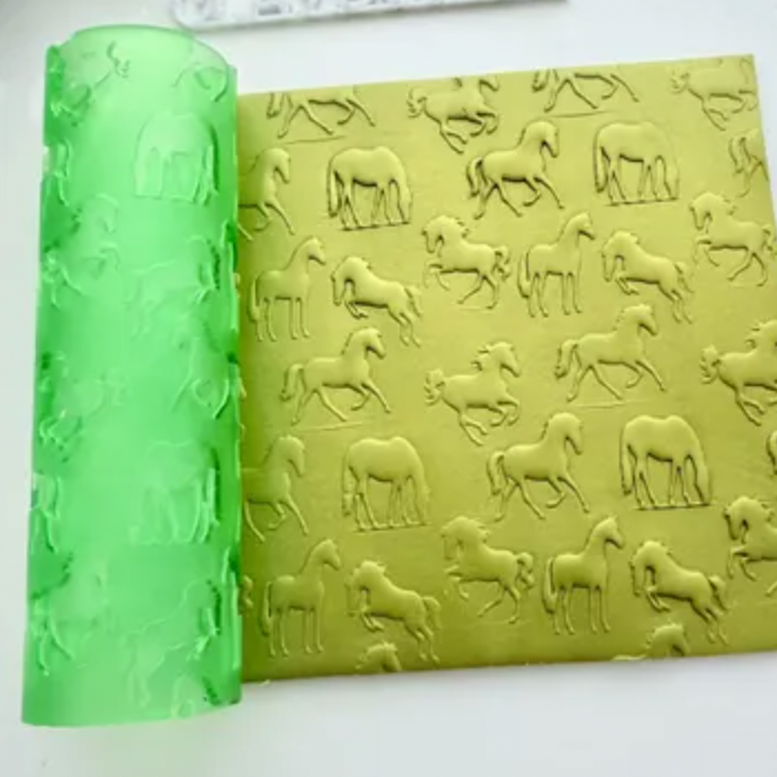 TR 11 - Horse Texture Roller - ClartStudios - Polymer clay Jewellery