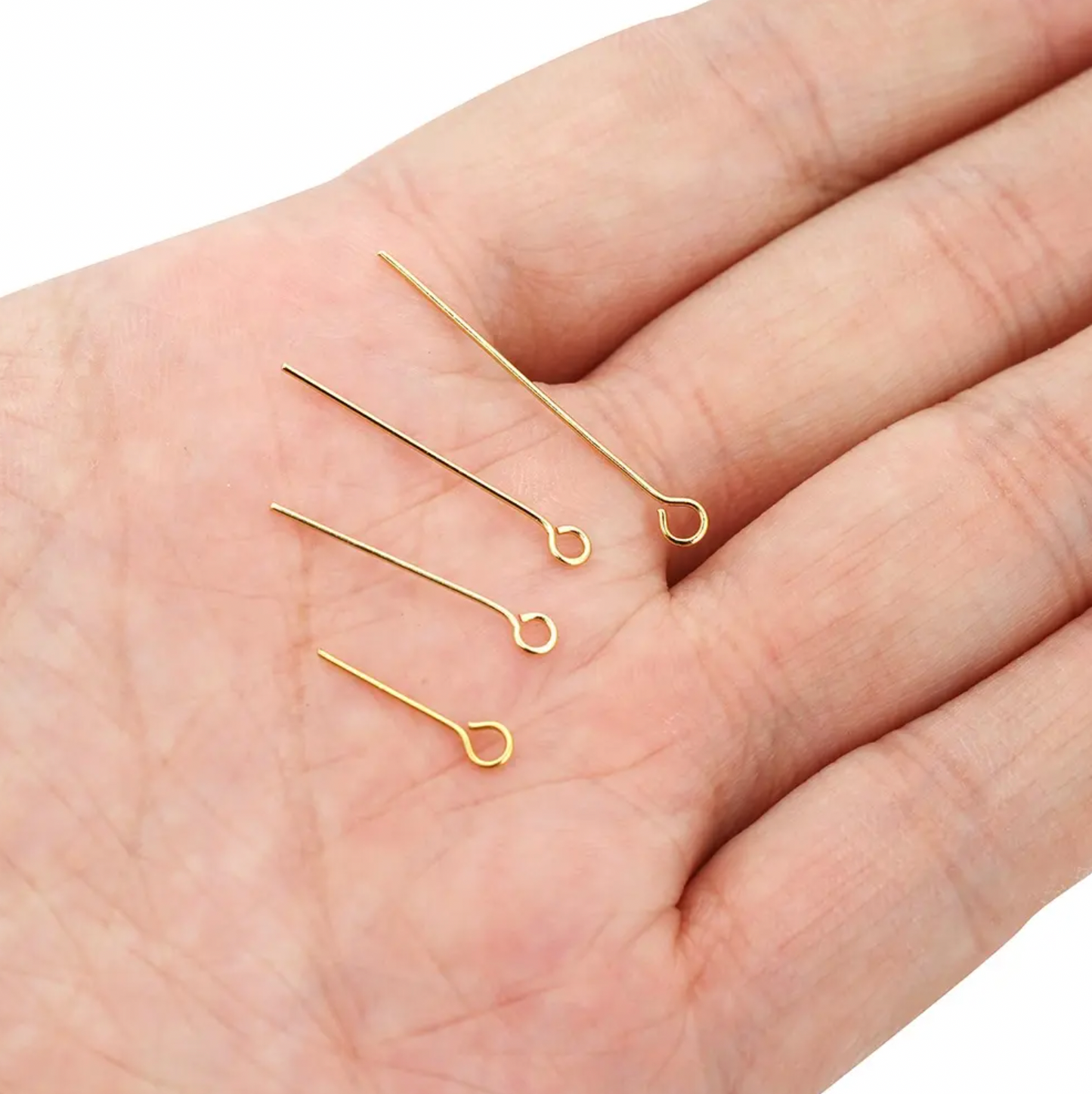 EF06 - Stainless Steel Eye Pin Connectors | Anti Tarnish (20pcs/pack) - ClartStudios - Polymer clay Jewellery