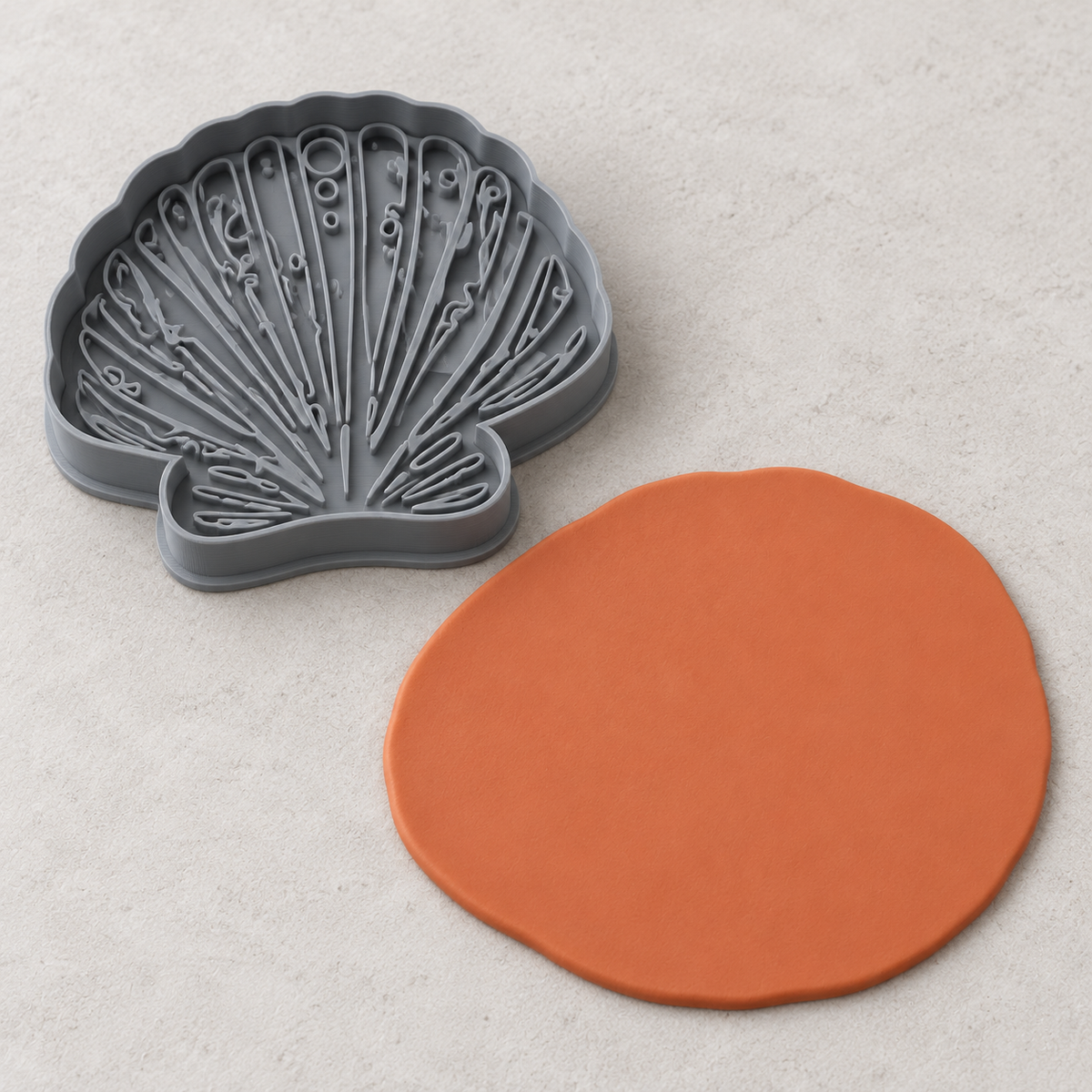 Detailed Seashell Polymer Clay Cutter | 029 - ClartStudios - Polymer clay Jewellery