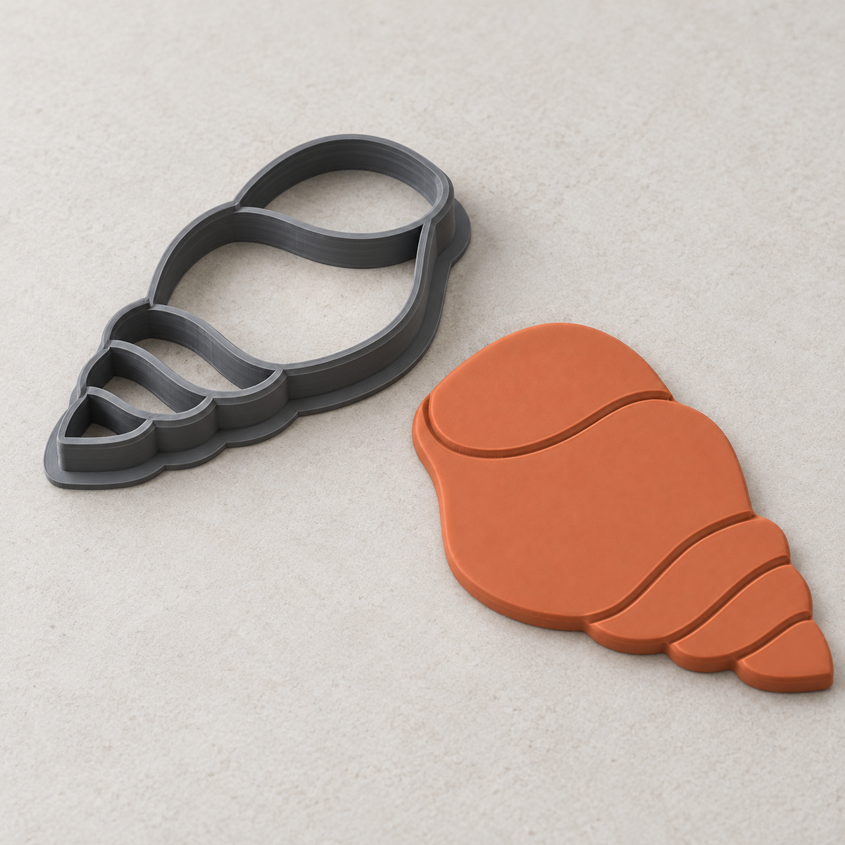 Spiral Whelk Shell Polymer Clay Cutter | 031 - ClartStudios - Polymer clay Jewellery
