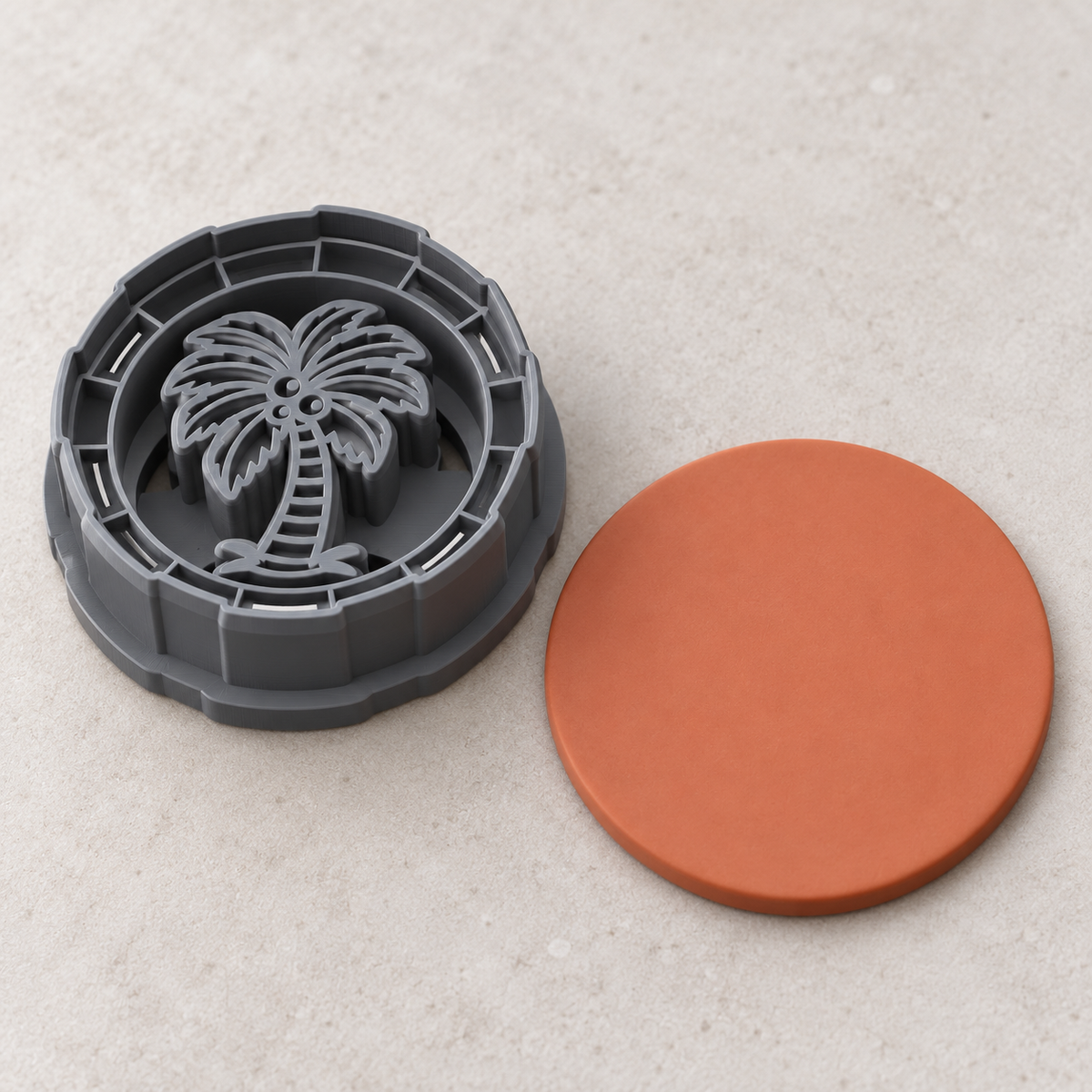 Tropical Palm Tree Coin Polymer Clay Cutter | 036 - ClartStudios - Polymer clay Jewellery