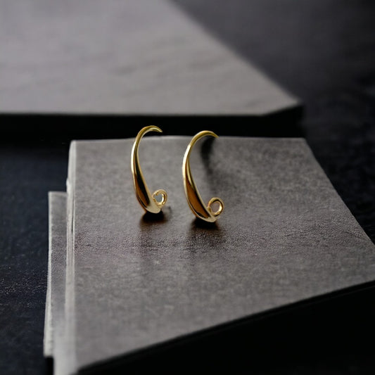 18 k Gold Plated Hooks   - Sold in Pair - ClartStudios - Polymer clay Jewellery