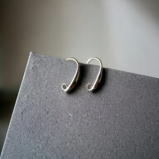Premium Silver Plated Hooks   - Sold in Pair - ClartStudios - Polymer clay Jewellery