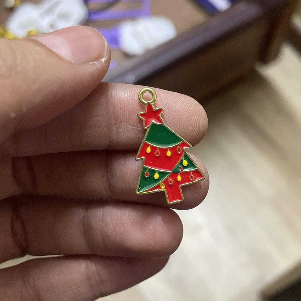Christmas Tree (Red Green) - ClartStudios - Polymer clay Jewellery
