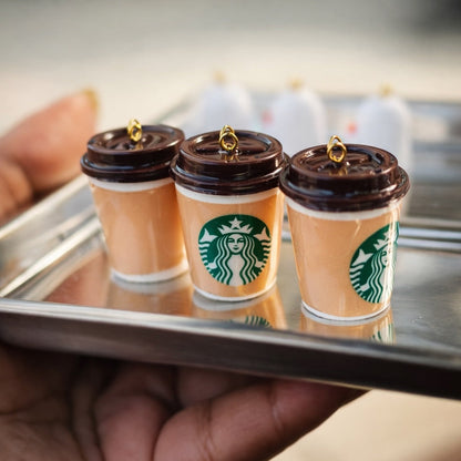 R011 - Hot Coffee from StarBucks Charm - Waterproof & Adorable - ClartStudios - Polymer clay Jewellery