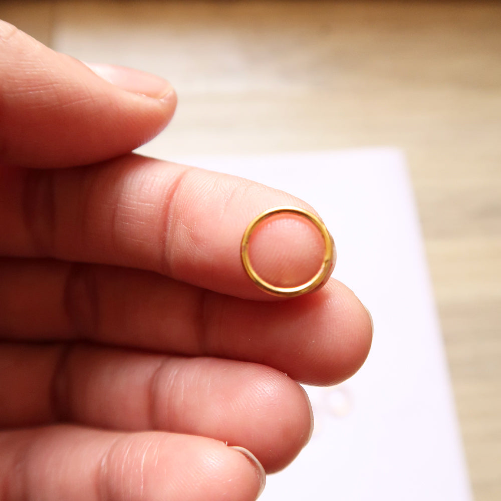 10mm Golden Jump ring (Pack of 100) - ClartStudios - Polymer clay Jewellery