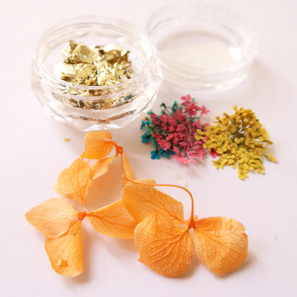Assorted Mix Flower Petal Collection (Orange) - ClartStudios - Polymer clay Jewellery