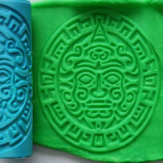 V209 | Mesoamerican Folk Art II | Rollers for Clay - ClartStudios - Polymer clay Jewellery
