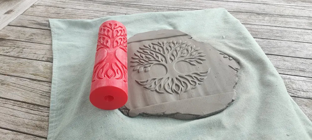 CC34 - Tree of Life texture Roller - Specially made for Pottery and Ceramics - ClartStudios - Polymer clay Jewellery