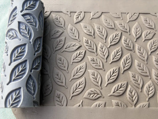 CC28 - Falling Leaves texture Roller - Specially made for Pottery and Ceramics - ClartStudios - Polymer clay Jewellery