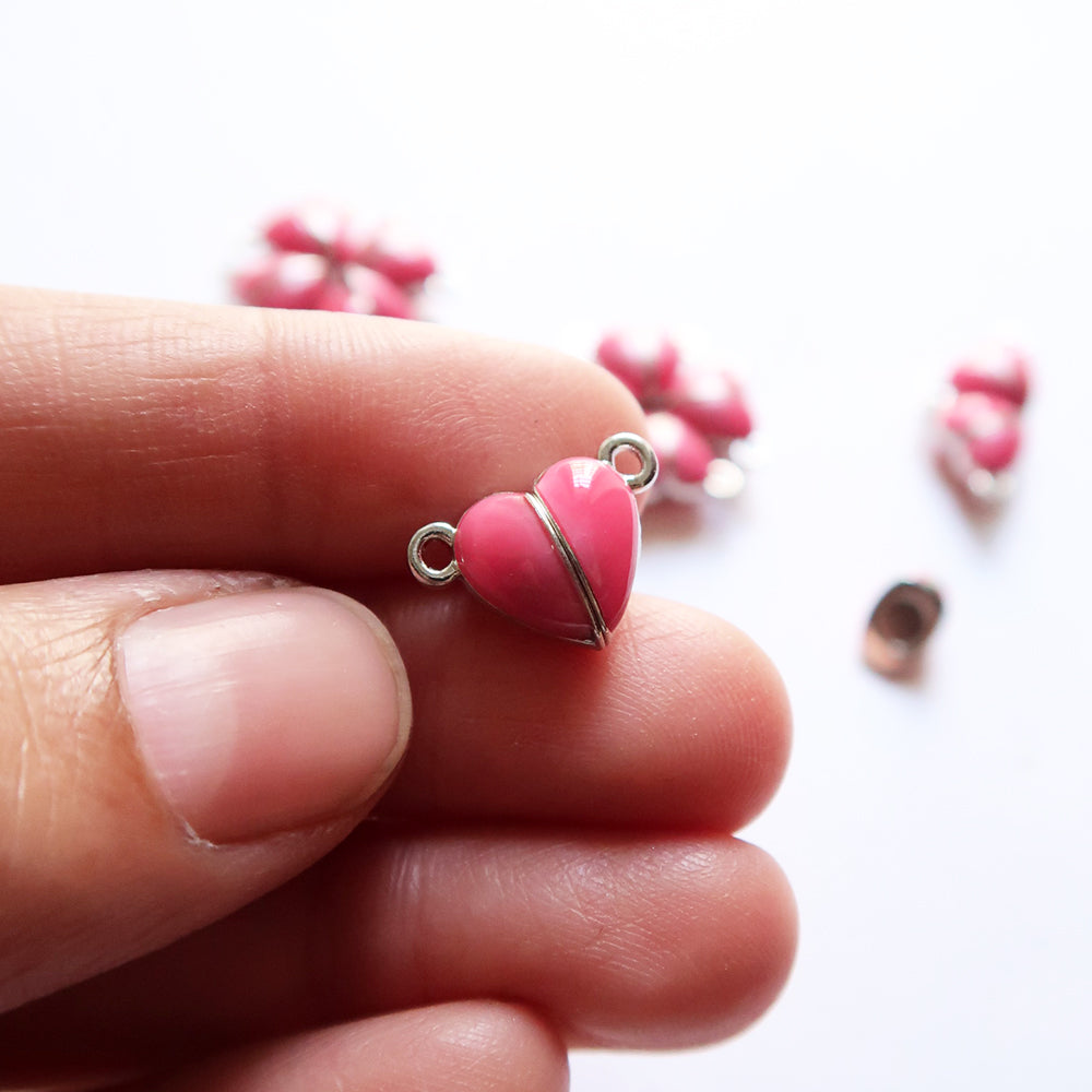 Pink Magnet Heart - ClartStudios - Polymer clay Jewellery