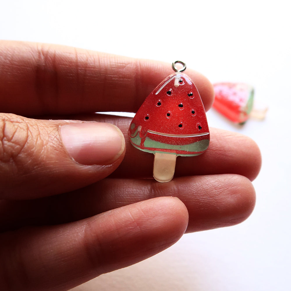 Watermelon Fruit Popsicle - ClartStudios - Polymer clay Jewellery