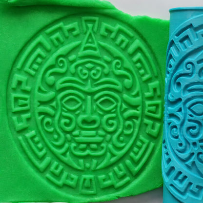 V209 | Mesoamerican Folk Art II | Rollers for Clay - ClartStudios - Polymer clay Jewellery