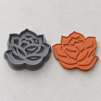 Layered Rose Polymer Clay Cutter | 111 - ClartStudios - Polymer clay Jewellery