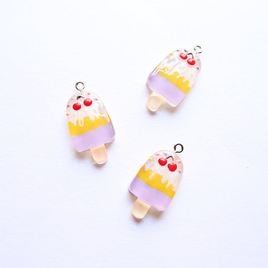 Fruit Popsicle with Cherry - ClartStudios - Polymer clay Jewellery