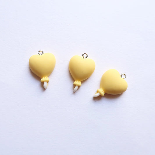 Yellow Heart Ballon - ClartStudios - Polymer clay Jewellery
