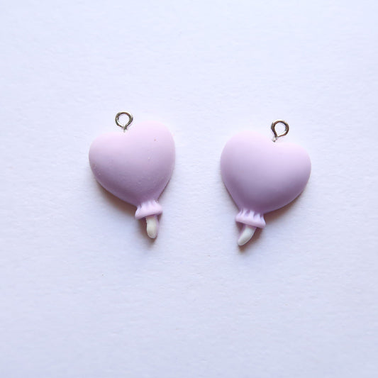 Lilac Heart Ballon - ClartStudios - Polymer clay Jewellery