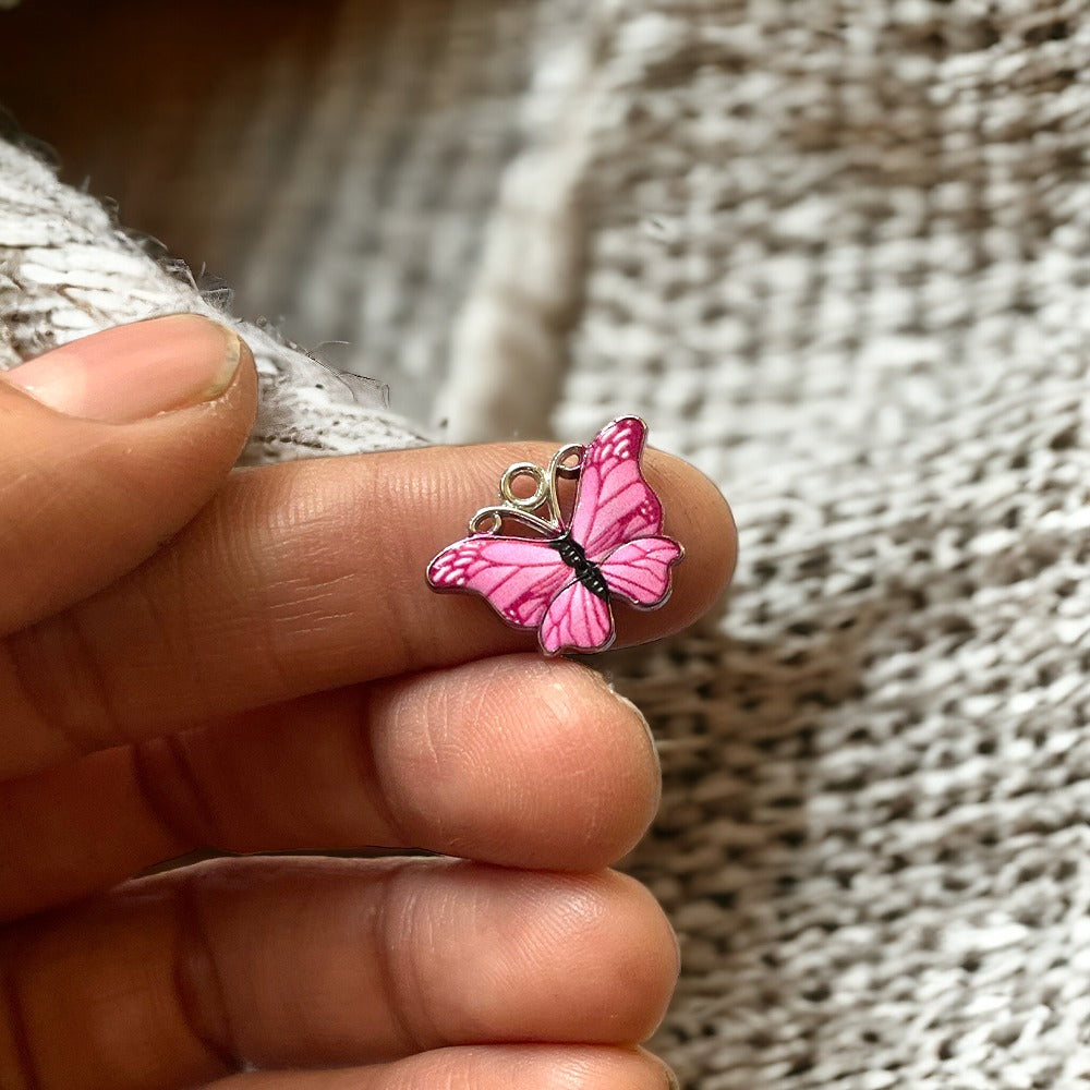 Pink Butterfly - ClartStudios - Polymer clay Jewellery