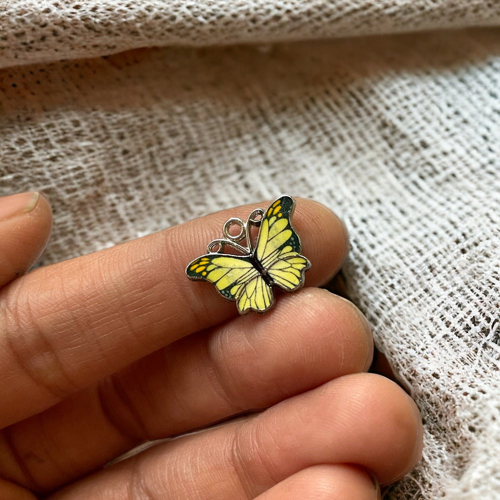 Yellow Butterfly - ClartStudios - Polymer clay Jewellery