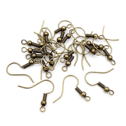 Bronze Fish Hooks (Sold in Pair) (Pack of 4) - ClartStudios - Polymer clay Jewellery