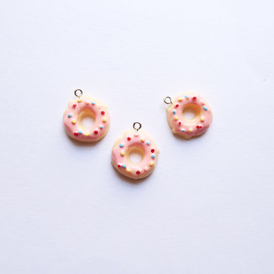 Pink Frosting Donut - ClartStudios - Polymer clay Jewellery