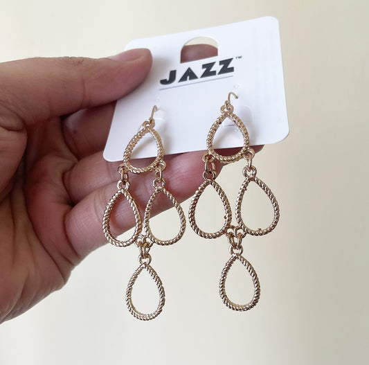 Multi Drop Earring With Bezels - ClartStudios - Polymer clay Jewellery