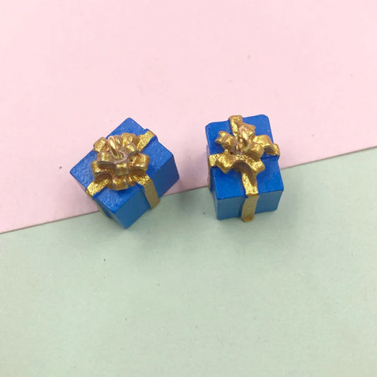 Blue Gift Box - ClartStudios - Polymer clay Jewellery